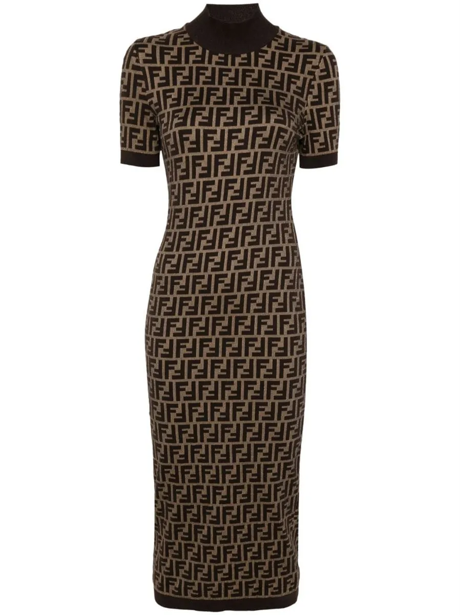 FF-JACQUARD MIDI DRESS